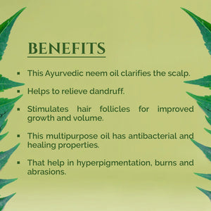 Hair Care Neem Oil Natural Neem Hair Oil Ayurvedic Neem Hair Oil