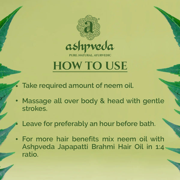 Hair Care Neem Oil Natural Neem Hair Oil Ayurvedic Neem Hair Oil