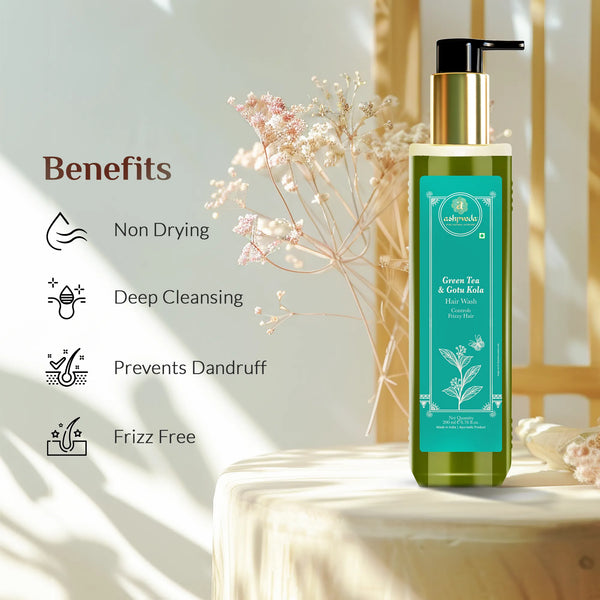 Ashpveda Gotu Kola and Green Tea Hair Wash & Conditioner Combo - Ashpveda
