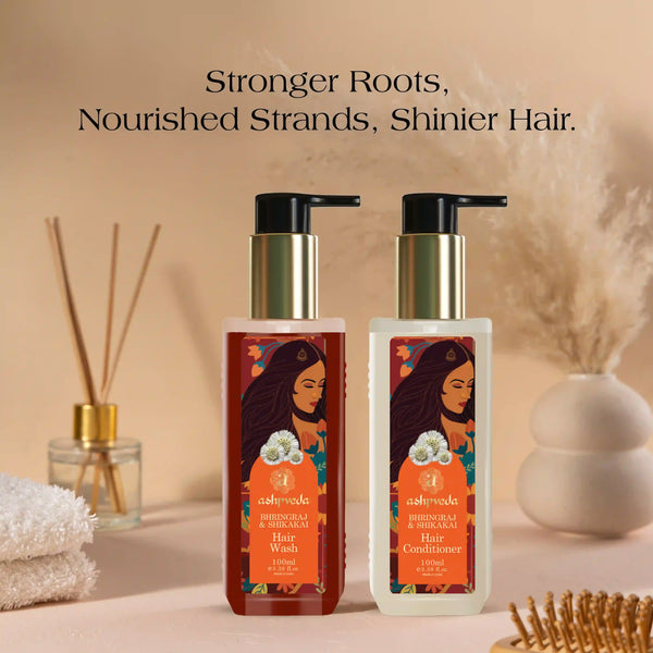 Shikakai and Bhringraj Hair Wash Shampoo & Conditioner Combo