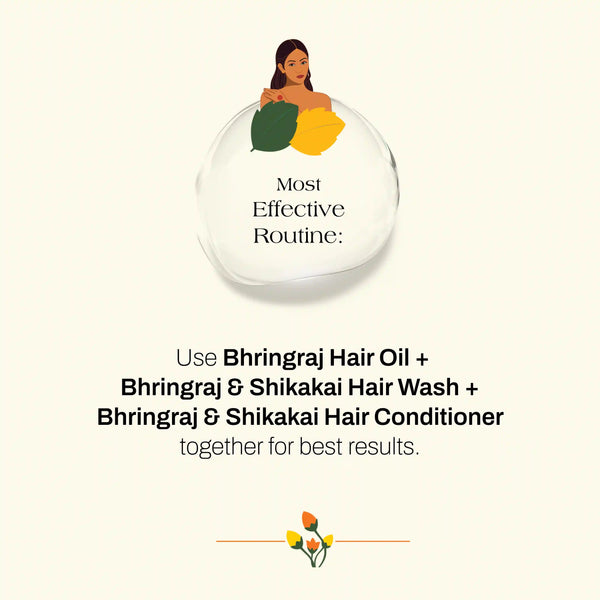 Shikakai and Bhringraj Hair Wash Shampoo & Conditioner Combo