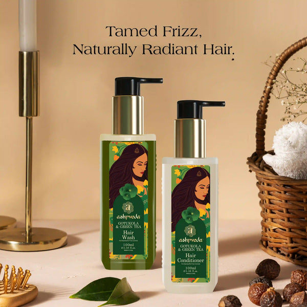 Gotu Kola and Green Tea Hair Wash & Conditioner Combo