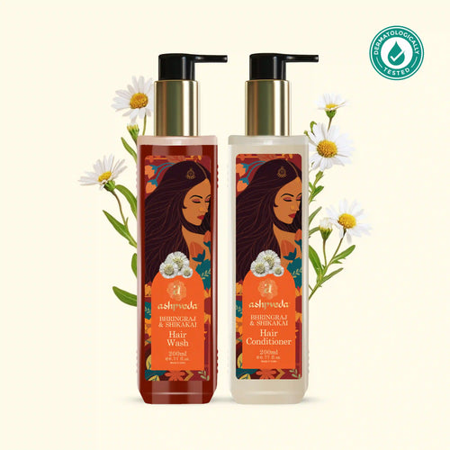 Shikakai and Bhringraj Hair Wash Shampoo & Conditioner Combo