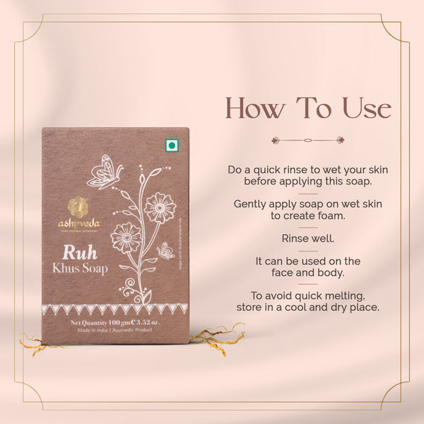 Ruh Khus Soap Natural Khus Soap Ayurvedic Khus Soap