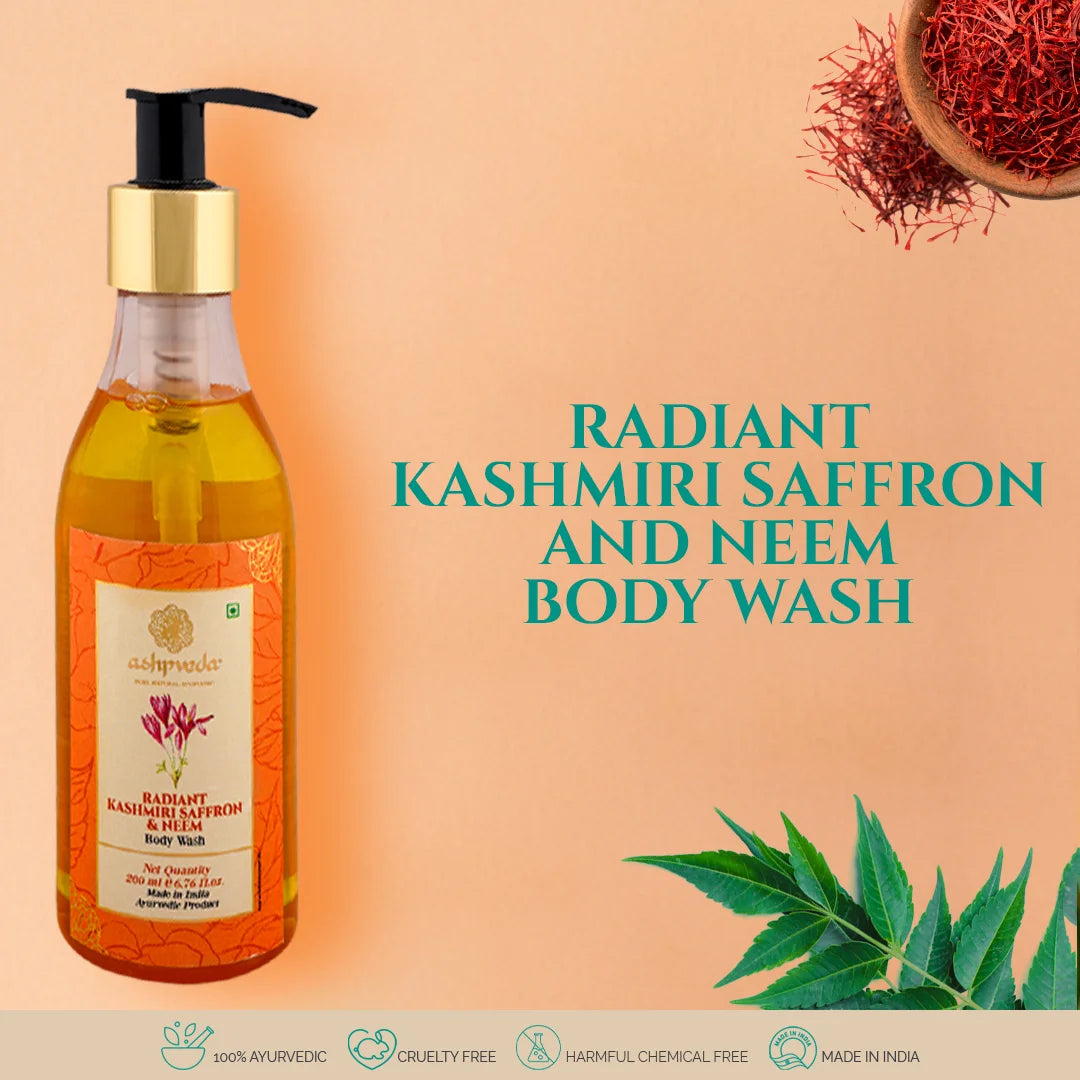 Bath care saffron and neem body wash