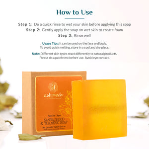 Natural Sandalwood and Turmeric Soap 