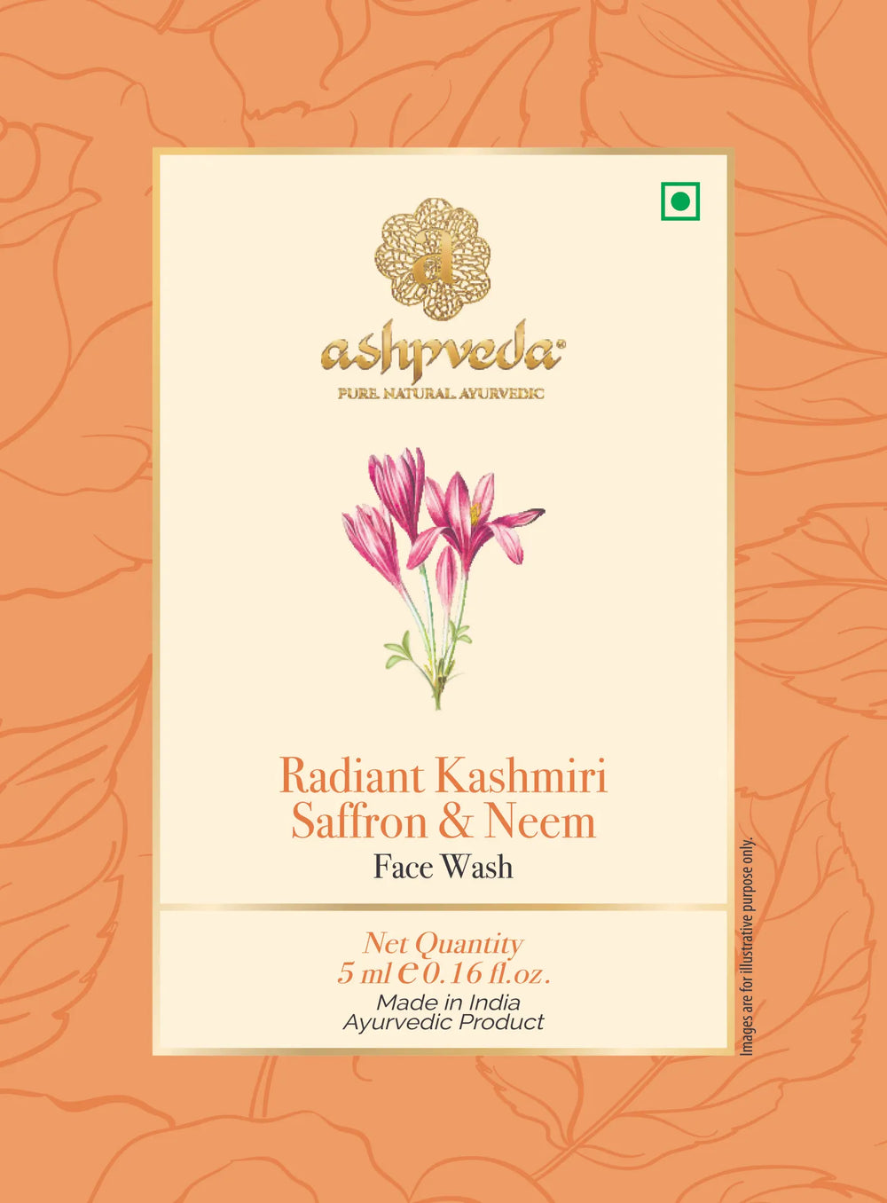 Saffron Neem Face Wash Natural Saffron Face Wash Ayurvedic Face Wash