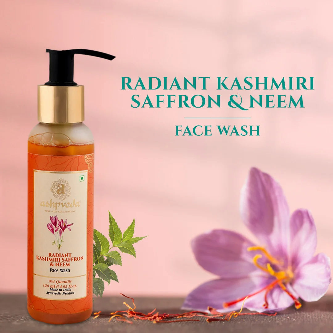 Skin care saffron and neem face wash