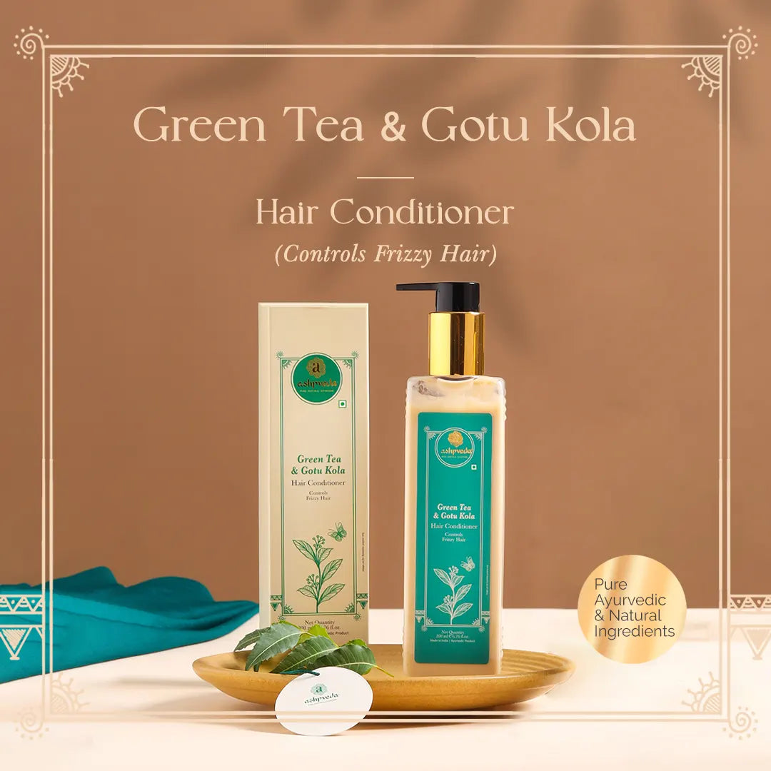 Ashpveda Green Tea & Gotu Kola Hair Conditioner- Control Frizzy Hair